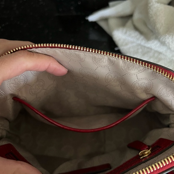 NWOT Michael Kors Dome Red Patent Crossbody Bag - Picture 8 of 8